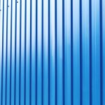 Blue steel fence background